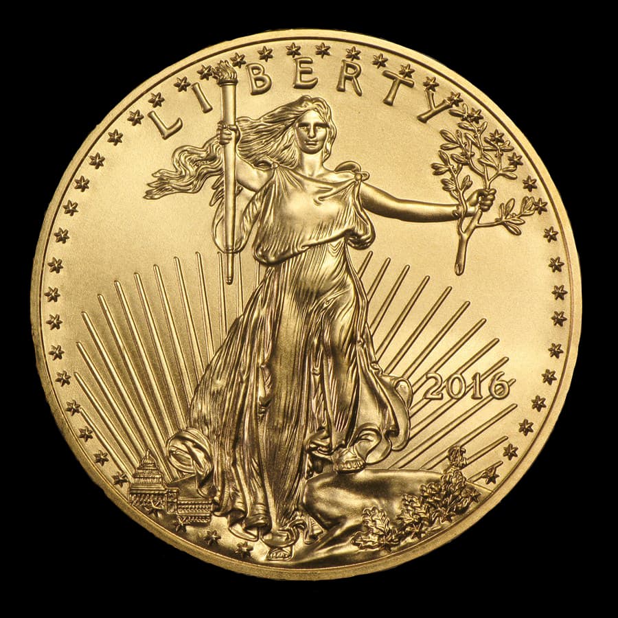 1/4 oz American Gold Eagle obverse