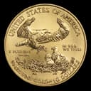 1/4 oz American Gold Eagle reverse — bald eagle family design, 1/4 oz fine gold, $10 face value