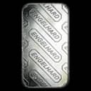 1 oz Engelhard Silver Bar reverse with repeating Engelhard hallmark pattern