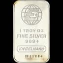 1 oz Engelhard Silver Bar front with Engelhard hallmark and silver markings