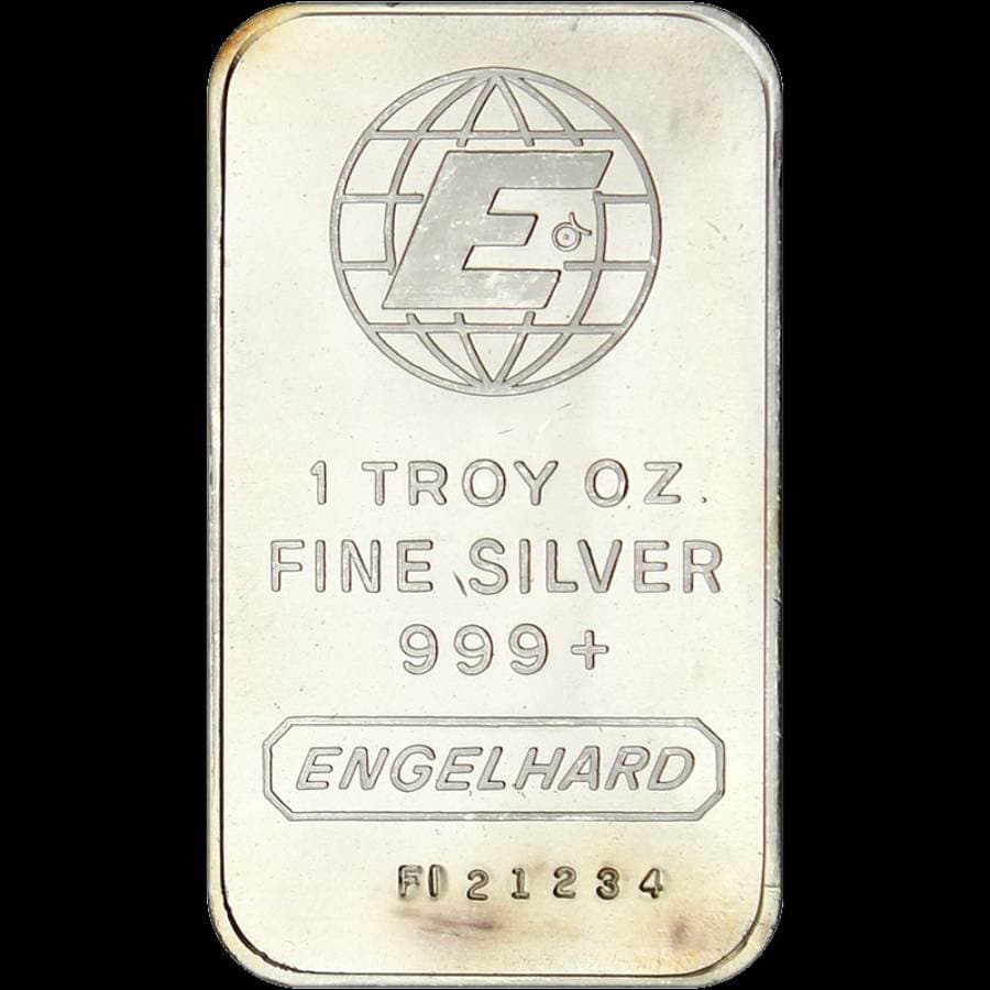 1 oz Engelhard Silver Bar front