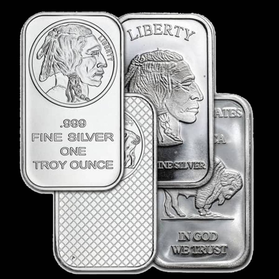1 oz silver bar front