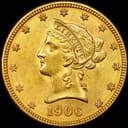 $10 Liberty Gold Eagle obverse with coronet Liberty design