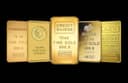 10 oz gold bars from various recognized mints, including Scotiabank, Perth Mint, Credit Suisse, PAMP Suisse, and Johnson Matthey