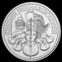 Austrian Silver Philharmonic coin reverse — orchestra instrument design