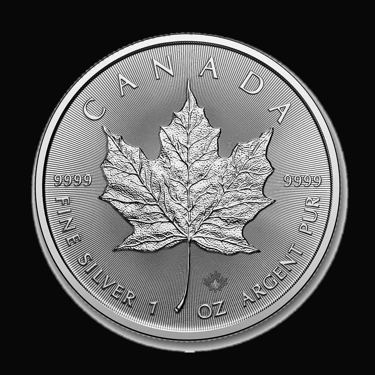 1 oz Canadian Silver Maple Leaf obverse