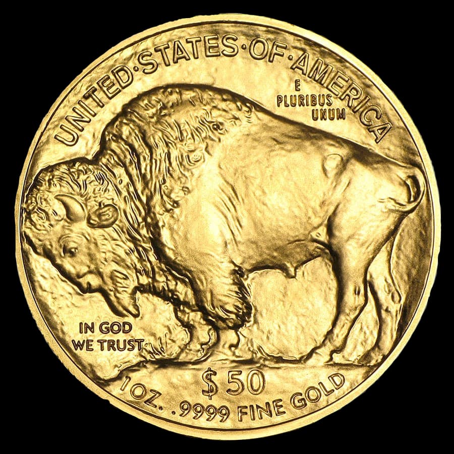 1 oz American Gold Buffalo obverse (reverse)