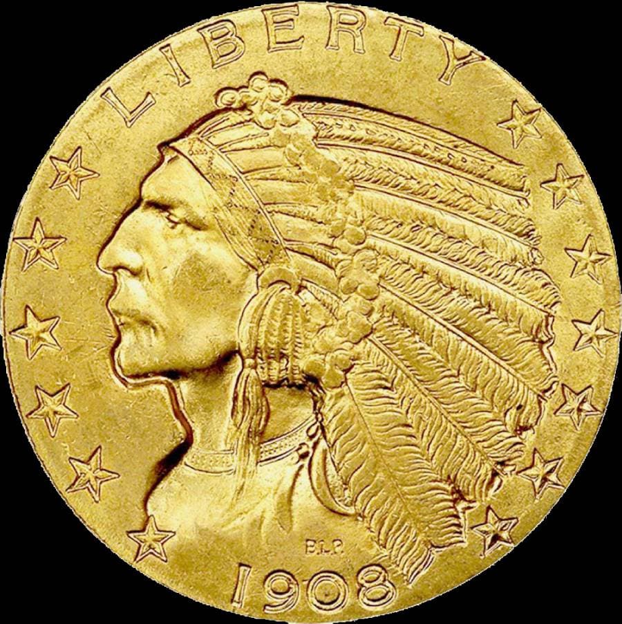 Indian Head $5 Half Eagle obverse