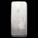 1 Kilo PAMP Suisse Silver Bar reverse showing natural cast texture