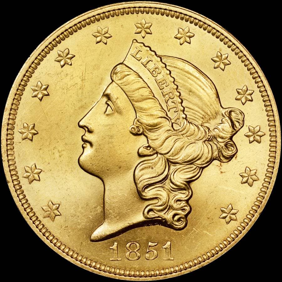 Liberty Head $20 Double Eagle obverse