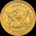 Liberty Head $5 Half Eagle reverse with eagle and shield design