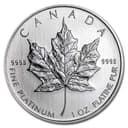 1 oz Platinum Maple Leaf obverse — Queen Elizabeth II portrait, 50 DOLLARS