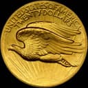 Saint-Gaudens $20 Double Eagle reverse with flying eagle design