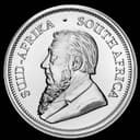 South African Silver Krugerrand coin obverse — Paul Kruger portrait