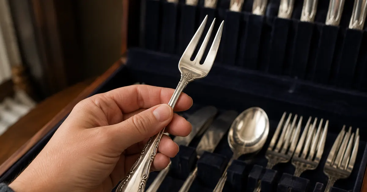 Inherited silverware, silver, gold, coins