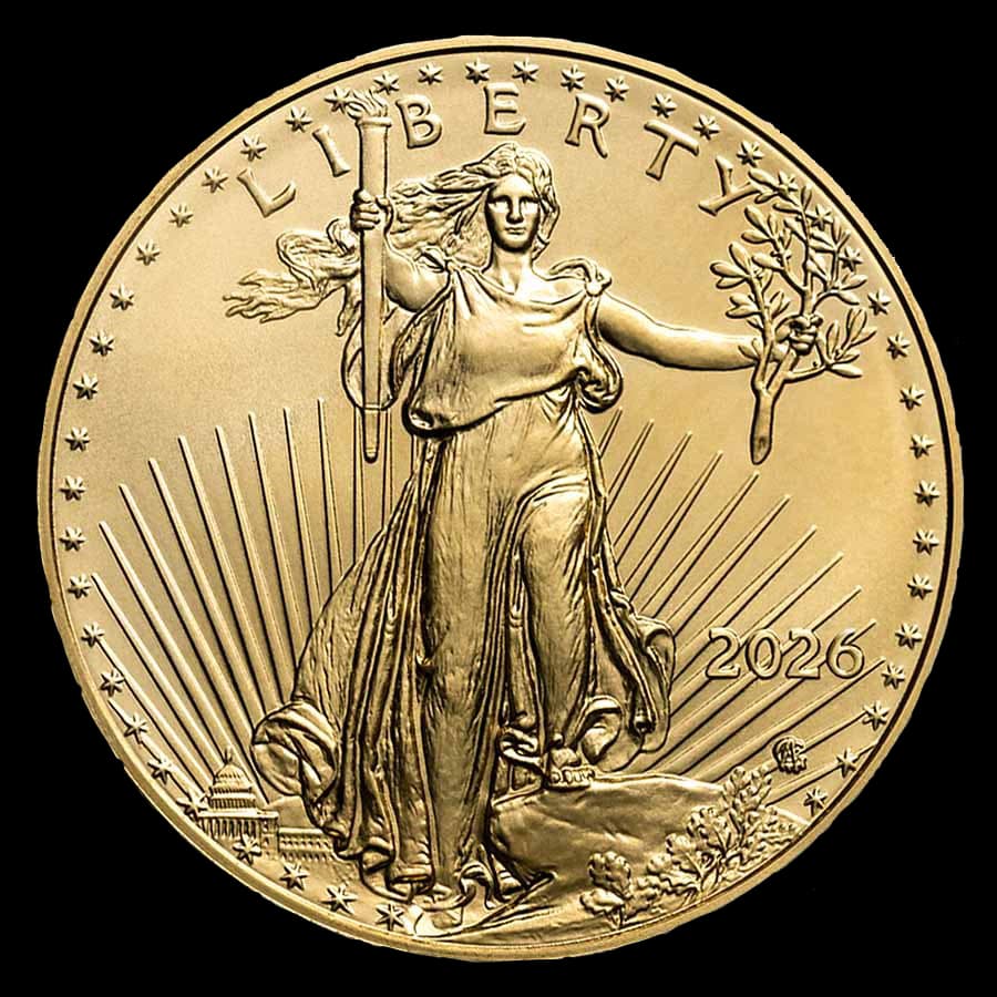 1/10 oz American Gold Eagle obverse — Lady Liberty design