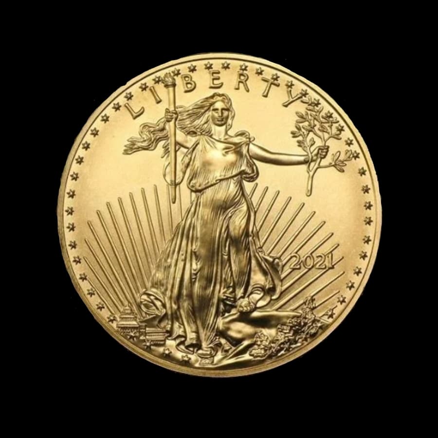 1/2 oz American Gold Eagle obverse — Lady Liberty design