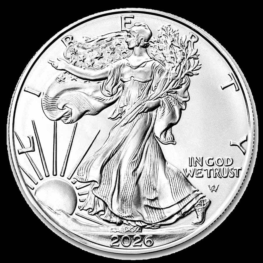 1 oz American Silver Eagle coin obverse — Walking Liberty design