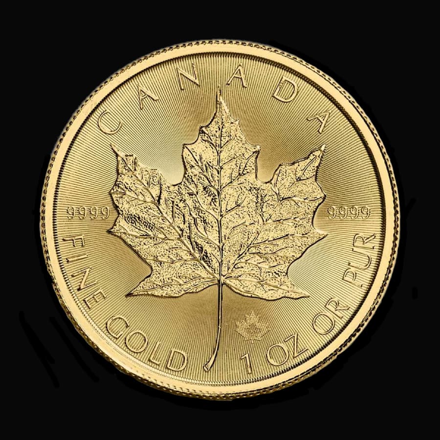 Canadian Gold Maple Leaf coin obverse