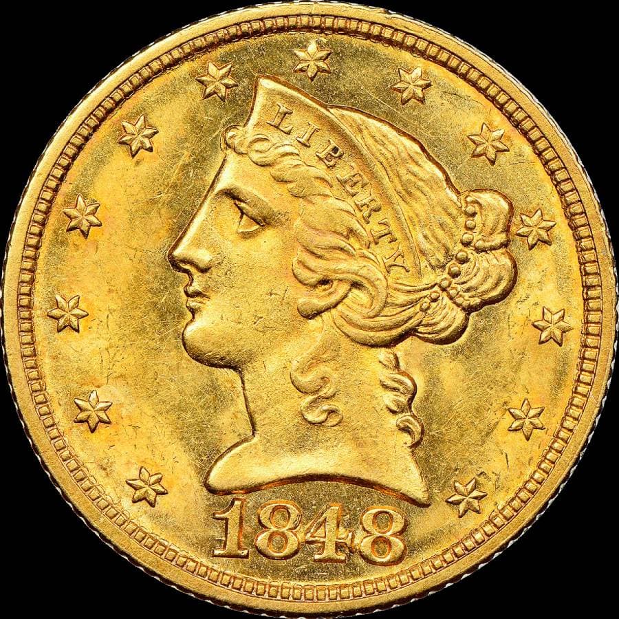 Liberty Head $5 Half Eagle obverse with coronet Liberty design