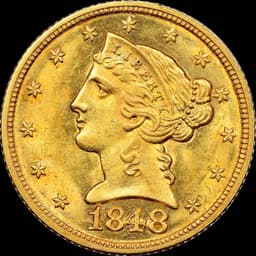 Liberty Head $5 Half Eagle obverse